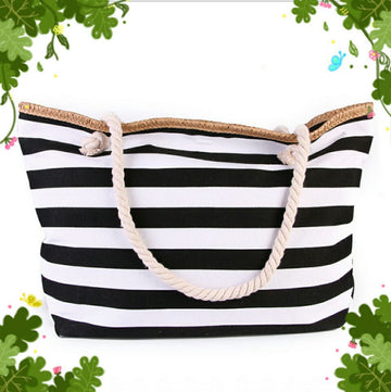 Striped Women's Travel Beach Bag