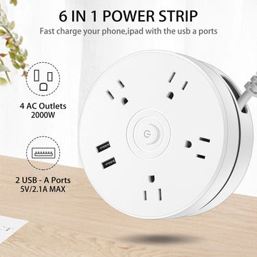 4 in 1 Retractable Power Strip