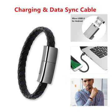 USB Charging Cable Bracelets-(2pk,3pk)